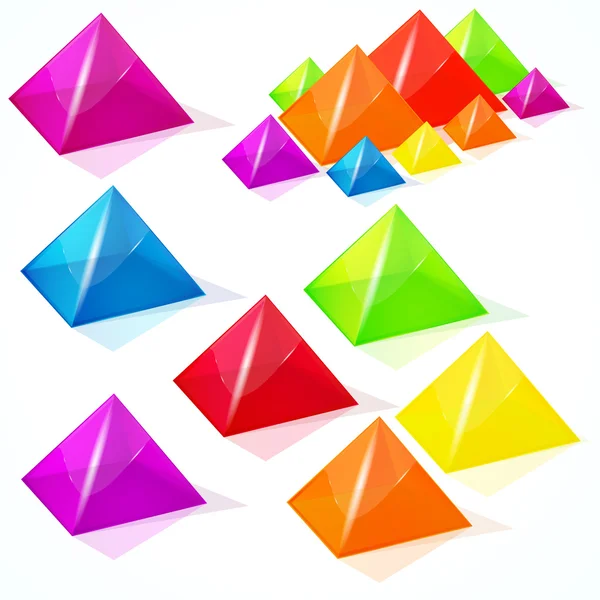 Pirámides vectoriales abstractas . — Archivo Imágenes Vectoriales