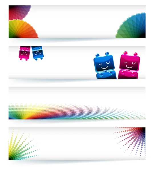 Design de banner de gama multicolor em formato vetorial eps10 . — Vetor de Stock