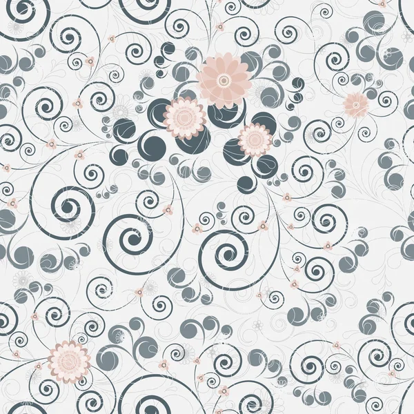 Blumen Nahtlosen Hintergrund Von Eleganten Farben Vektorillustration — Stockvektor