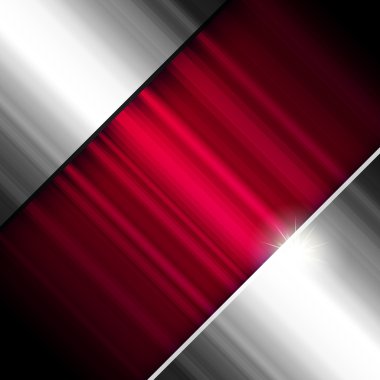 Abstract background, metallic and red, vector. clipart