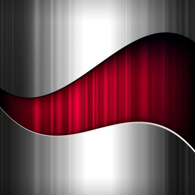 Abstract background, metallic and red, vector. clipart