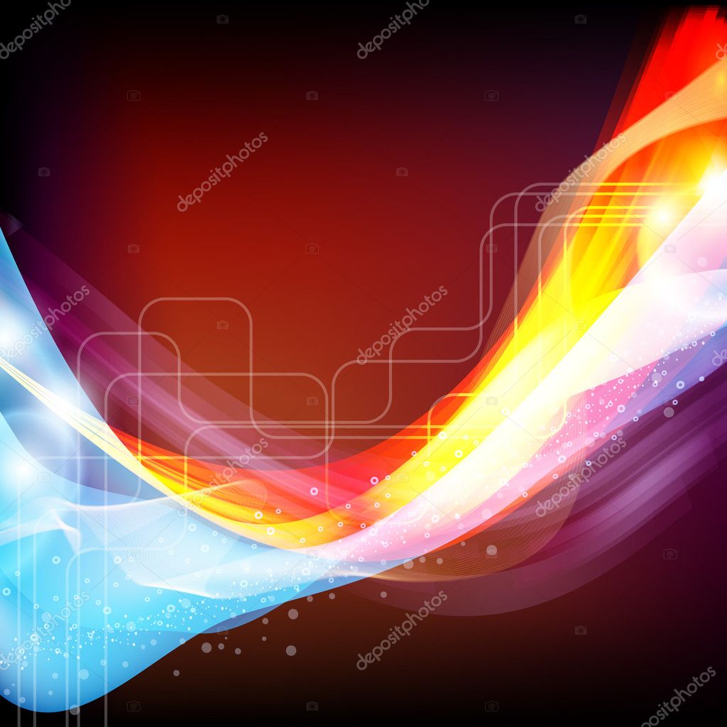Abstract illustration with blue and red design, vector card. — Stock Vector © OlgaYakovenko 4928588