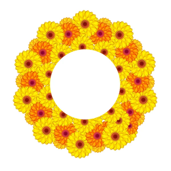 Ilustración vectorial de flores soleadas. Mallas de gradiente . — Vector de stock