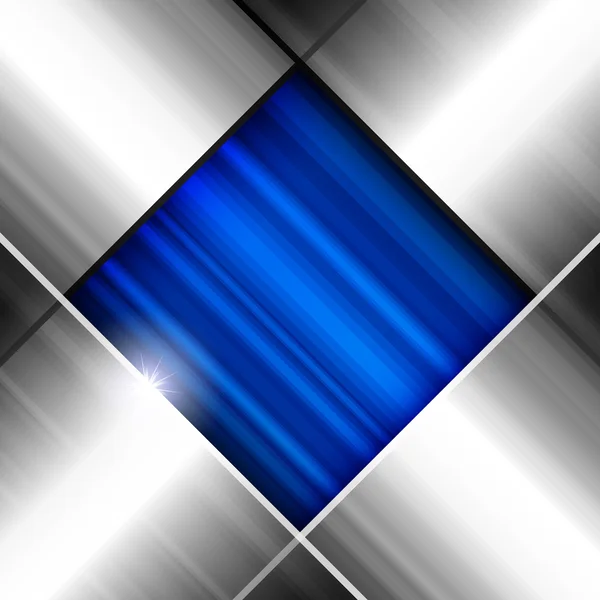 抽象的な金属と青の背景、ベクトル. — ストックベクタ