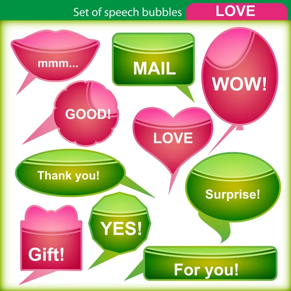 Набор мыльных пузырей речи. — стоковый вектор