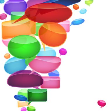 Speech bubbles of traditional and original forms. clipart