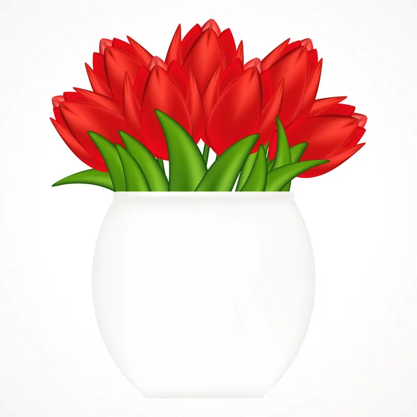 Vector illustration of bright tulips. Gradient meshes. — Stock Vector