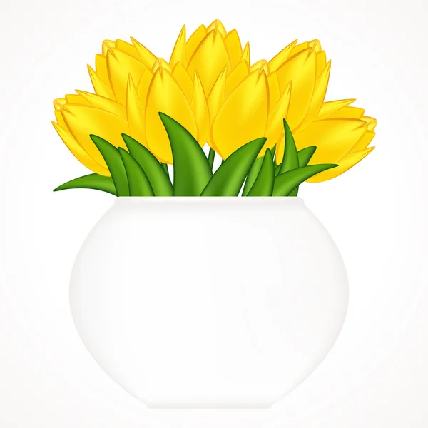 Illustrazione vettoriale di tulipani luminosi. Reti a gradiente . — Vettoriale Stock