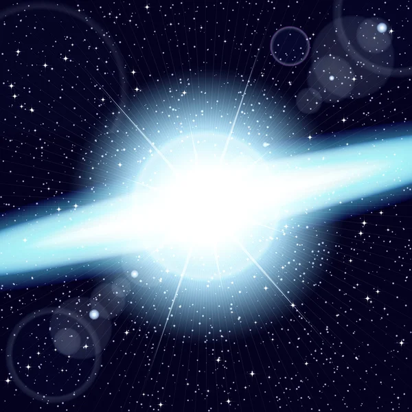 Explosão de supernova no espaço exterior — Vetor de Stock