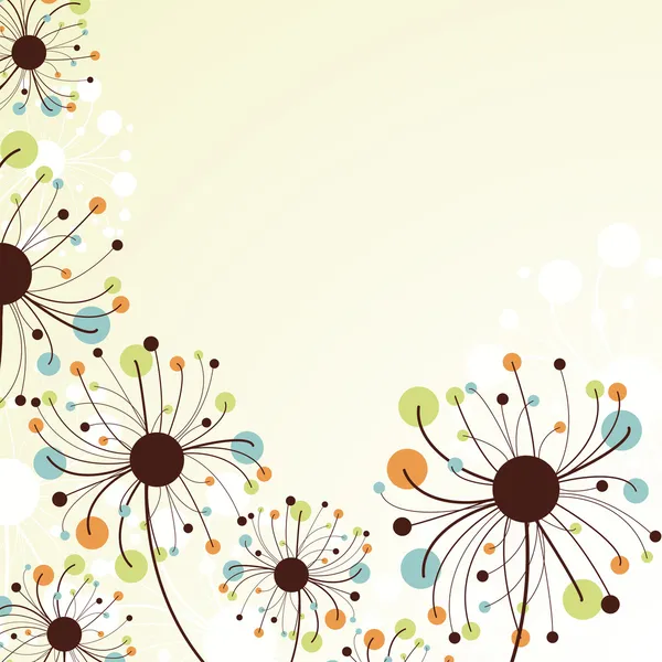 Fond floral abstrait rétro . — Image vectorielle