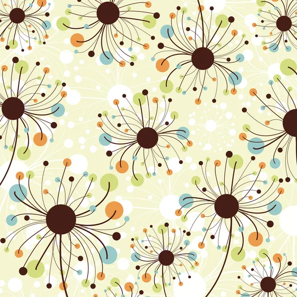 Retro abstract floral backdrop. — Stock Vector