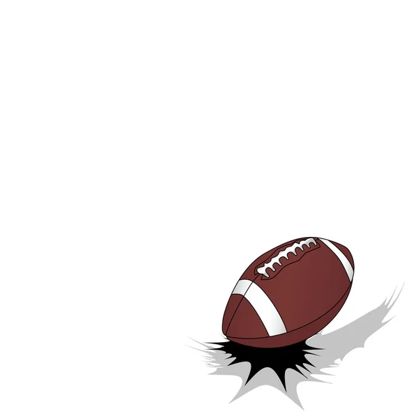 Jumping American Football Ball White Background Free Space Fot Your — Stock Vector