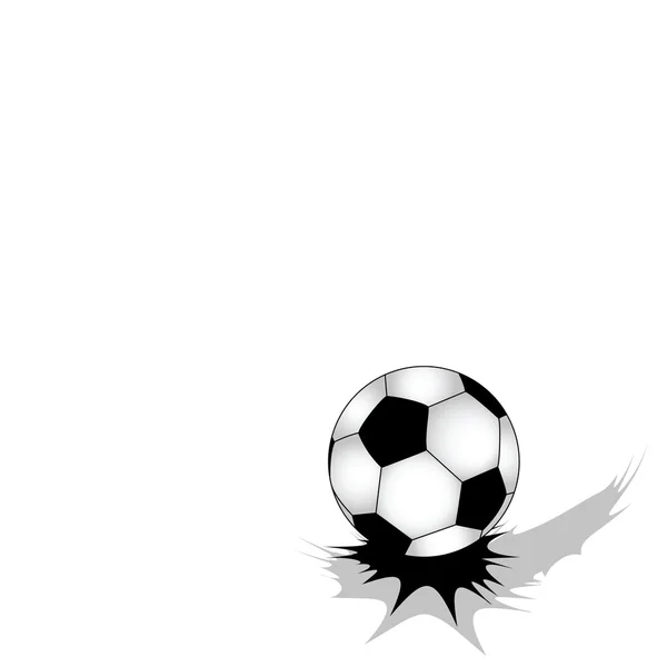 Ballon Football Sautant Sur Fond Blanc Avec Espace Libre Pour — Image vectorielle