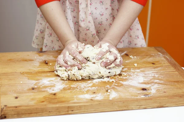 stock image Dough kneading