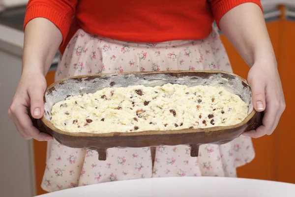 stock image Dough in the baking form