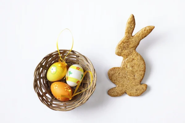 Rabbit Baked Gingerbread Some Eggs — Stock Photo, Image