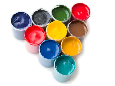 Gouache paints assorted clipart