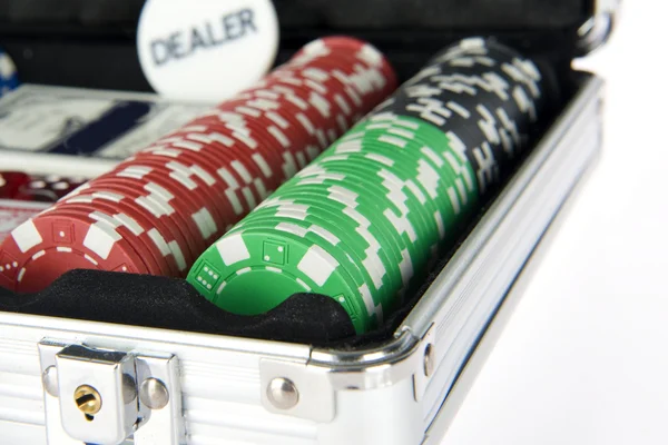 Покер чемодан — стоковое фото