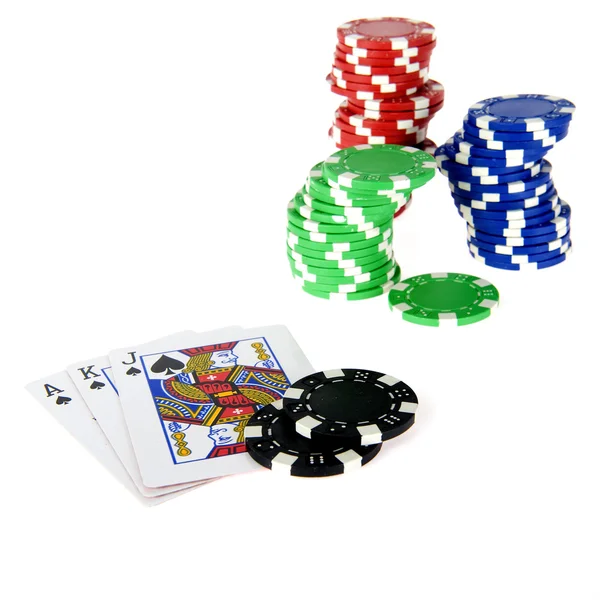 Piles Colorful Tokens Cards — Stock Photo, Image