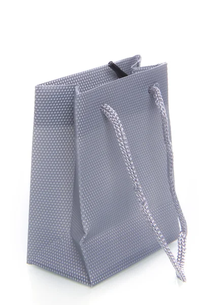 Gray Bag White Background — Stock Photo, Image