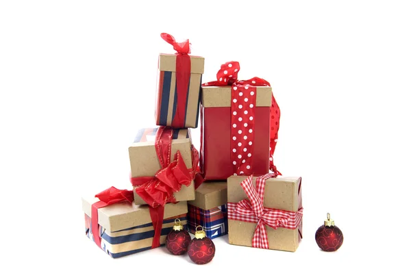 Lot Different Presents Christmas — Stock Photo, Image