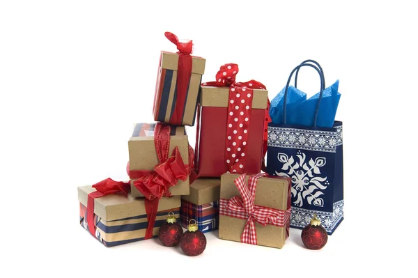 Lot Different Presents Christmas — Stock Photo, Image