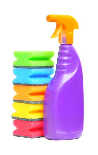 洗浄液とスポンジの分離 — ストック写真