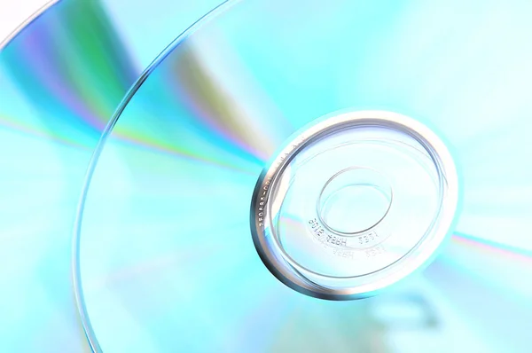 İki parlak kompakt diskler — Stok fotoğraf