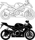 vrstvené vektorové ilustrace motocyklu.