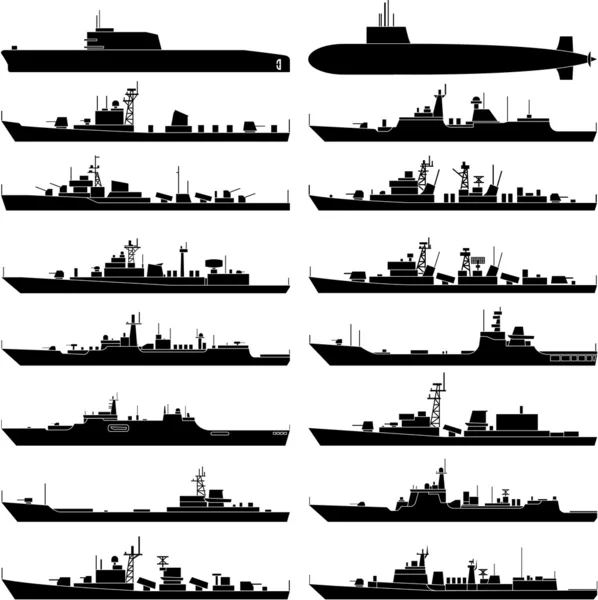Navio de guerra —  Vetores de Stock