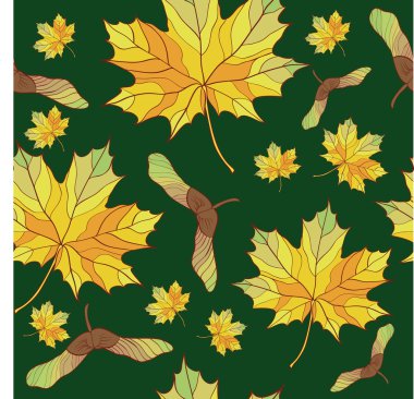 Seamless background with maple leaves clipart