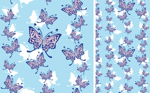 Fondo sin costuras con mariposas — Archivo Imágenes Vectoriales