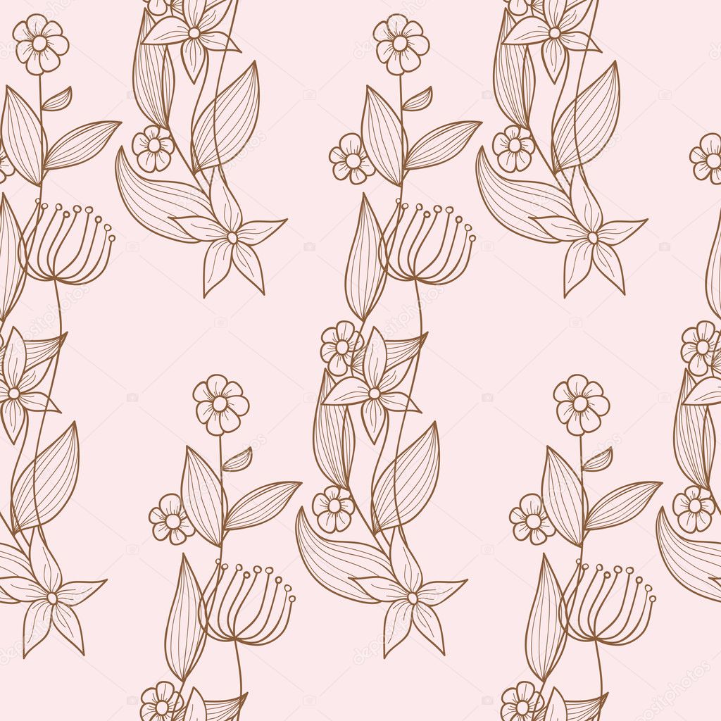Seamless background with flowers