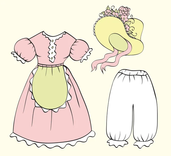 Набор женской одежды — стоковый вектор