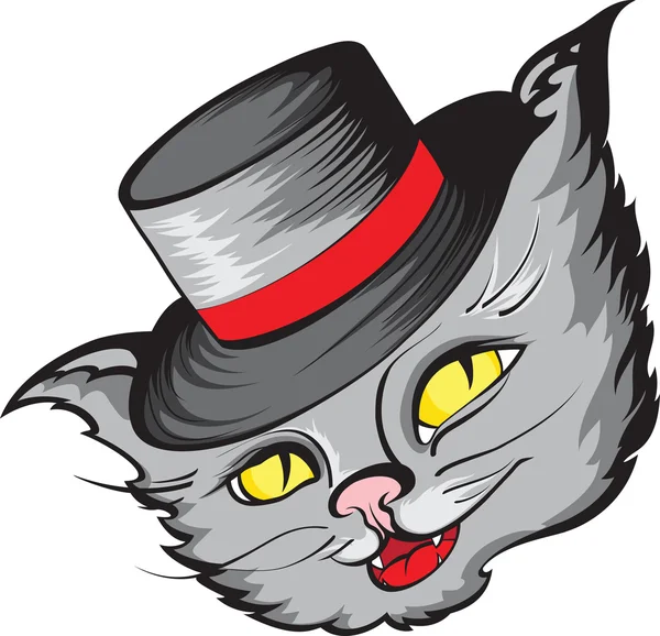 Kočka v klobouku — Stockový vektor