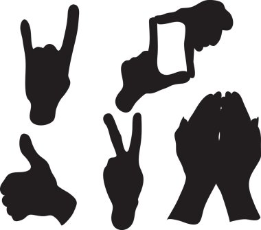 Set of hands clipart