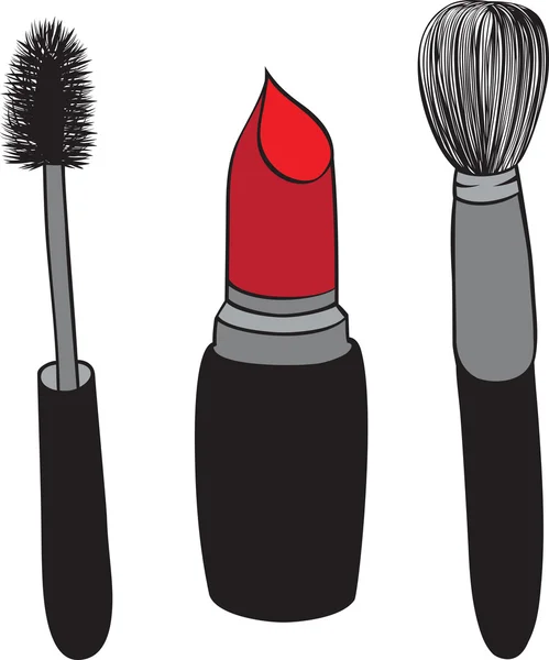 Set di oggetti cosmetici — Vettoriale Stock