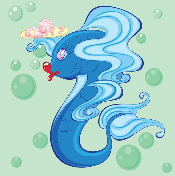 Bijoux poissons et perles — Image vectorielle