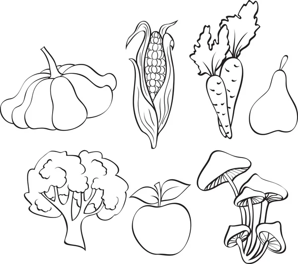 Набор овощей — стоковый вектор