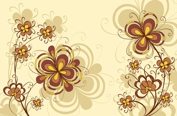 Bakgrund med dekorativa blommor — Stock vektor