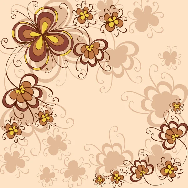 Pozadí s dekorativní květy — Stockový vektor