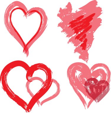 Set of hearts clipart