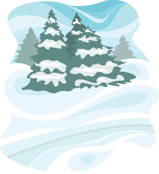 Winter landscape — Stock Vector