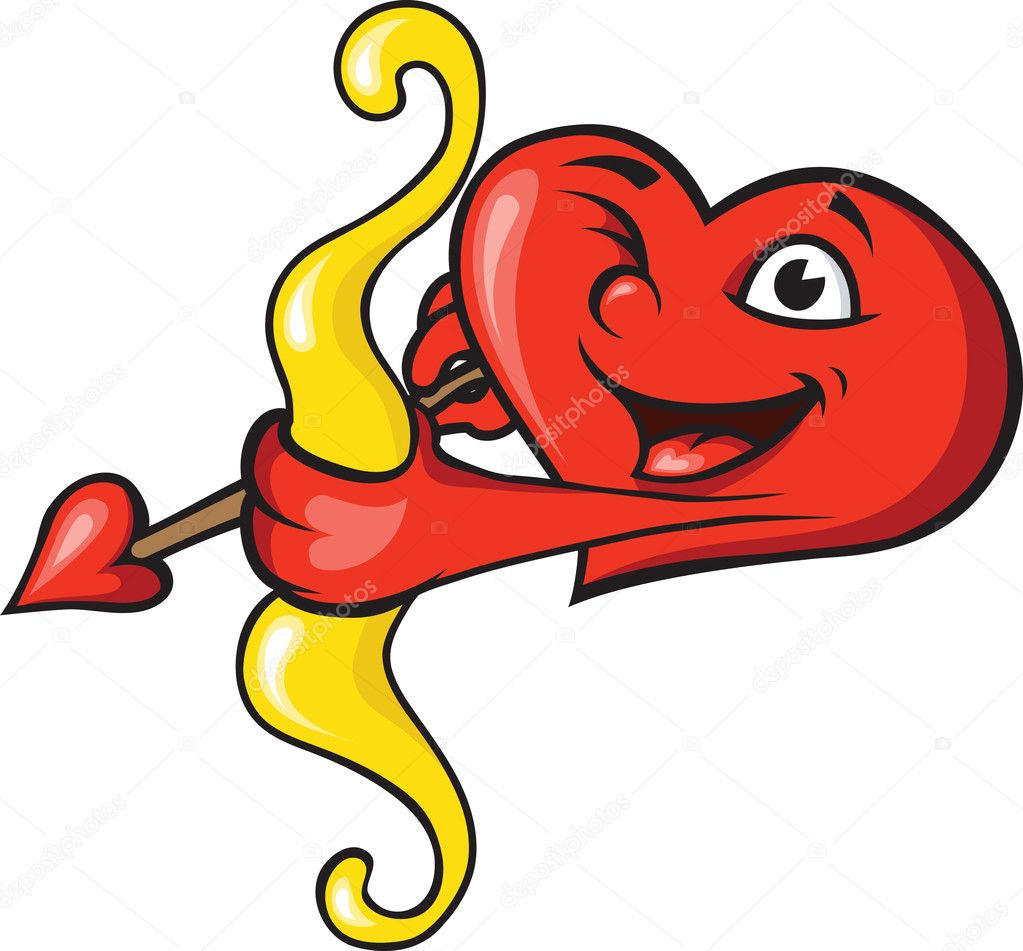 Heart with bow and arrow Stock Vector Image by ©Escada 4437298