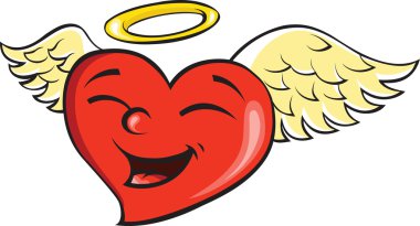 Heart with wings to Valentine clipart