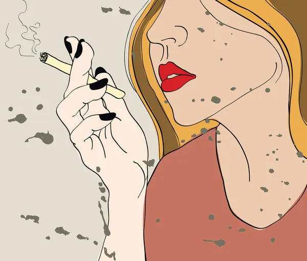 Гилл с сигаретой — стоковый вектор