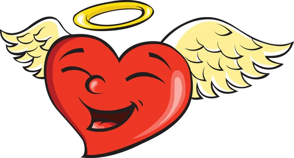 Corazón con alas a San Valentín — Archivo Imágenes Vectoriales