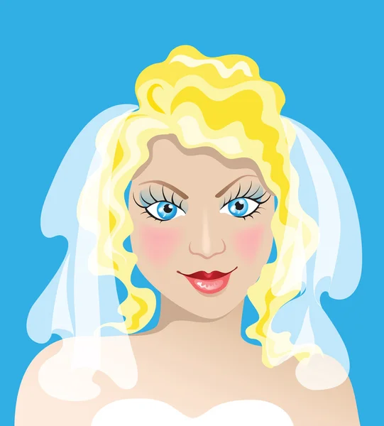 Jeune mariée — Image vectorielle