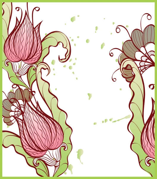 Hintergrund Mit Dekorativen Blumen — Stockvektor