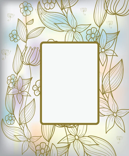 Hintergrund Mit Dekorativen Pastellblumen — Stockvektor